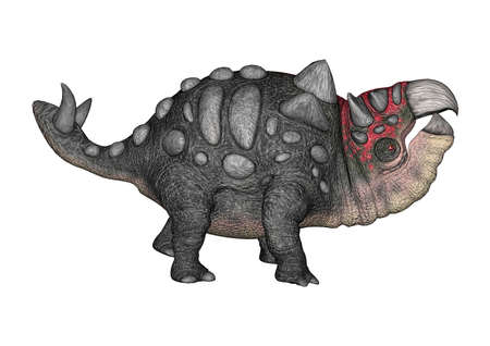 3D rendering of a fantasy anymal isolated on white backgroundの写真素材