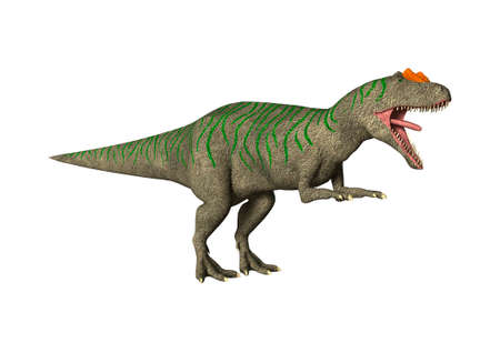 3D rendering of a dinosaur Allosaurus isolated on white background