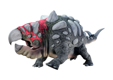 3D rendering of a fantasy alien animal isolated on white backgroundの写真素材