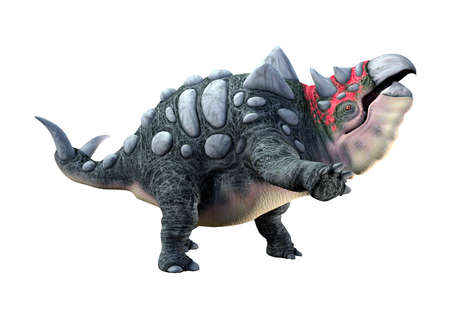 3D rendering of a fantasy alien animal isolated on white backgroundの写真素材