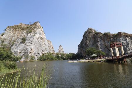 Khao Ngu Stone Park Ratchaburiの写真素材