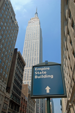 NEW YORK - CIRCA JULY 2009: The Empire State Building circa July 2009 in New York City. After the terrorist attack on 9/11/01, this is the tallest building in New York and 3rd in USA.のeditorial素材