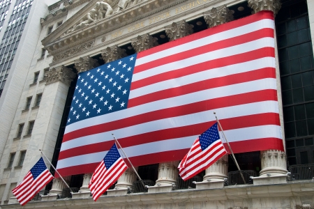 NEW YORK - CIRCA JULY 2009: The New York Stock Exchange circa July 2009 in New York City. It is the world's largest stock exchange by market capitalization of its listed companies.のeditorial素材