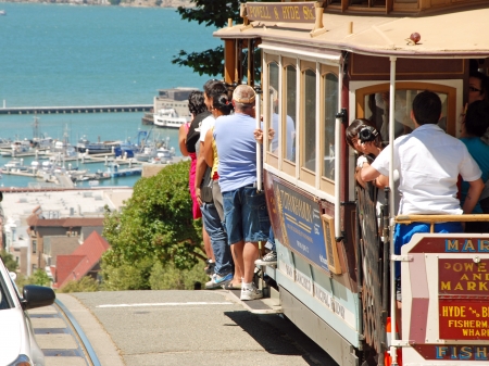 SAN FRANCISCO - CIRCA JUNE 09: Cable car tram circa June 09 in San Francisco, USA. The San Francisco...