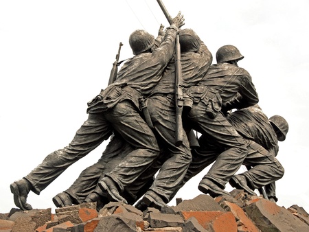 WASH DC - CIRCA JULY 2009: Iwo Jima Memorial circa July 2009 in Wash DC, USA. Memorial dedicated to all personnel of United States Marine Corps who have died in defense of their country since 1775.のeditorial素材