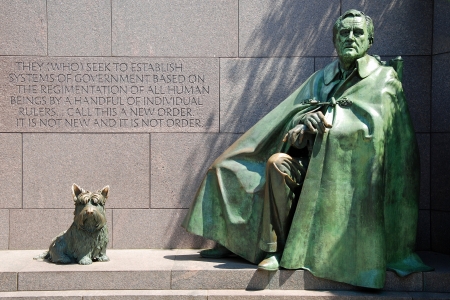 Outdoor view of Franklin Delano Roosevelt Memorial in Washington DCのeditorial素材