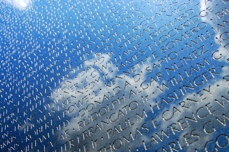 WASH DC - CIRCA JUNE 09: Names of Vietnam war casualties on Vietnam War Veterans Memorial circa June 09 in Washington DC, USA. Names in chronological order,from first casualty in 1959 to last in 1975.のeditorial素材