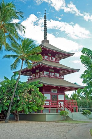 MAUI, HAWAII - SEPTEMBER 15, 2011 - Lahaina jodo mission on Maui Island on September 15, 2011 in Maui, Hawaii  Founded in 1912 by Japanese immigrants working in sugar and pineapple plantations のeditorial素材