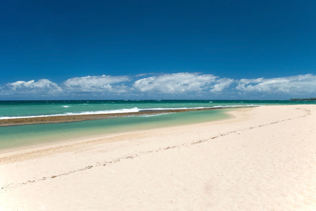 Beautiful empty beach on Hawaiiの写真素材
