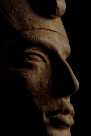 Pharaon face on blackの写真素材