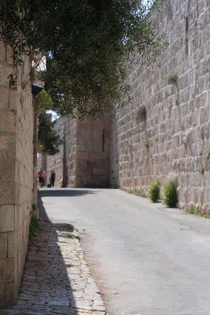 Street in old city of Jeruslaemの写真素材