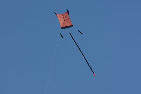 Flying the kiteの写真素材