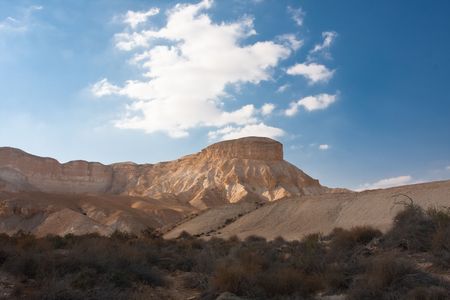 Desert landscape, Negev, Israelの写真素材