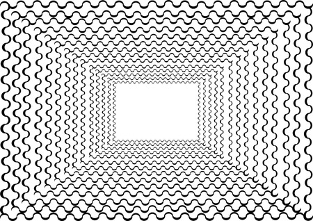 Abstract Tunnel frame with curly line aroundのイラスト素材