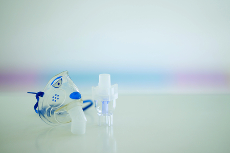 Nebulizer mask and Nebulizer cup for asthma ,cough or lung disease treatmentの写真素材