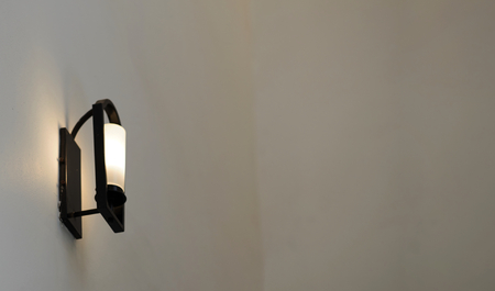 Metal frame Electricity power wall lamp on bottom view