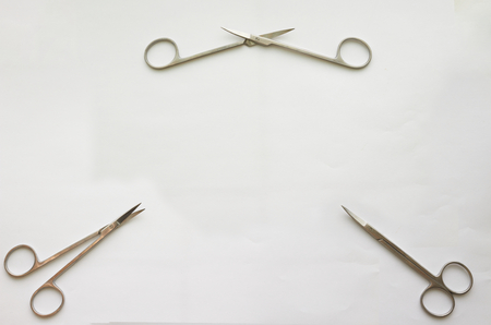 doctor scissors on isolated backgroundの写真素材