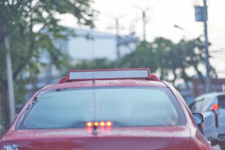 Mock up of public taxi car labelの写真素材