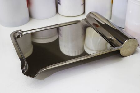 Empty medical counting drug tray for drugstoreの写真素材