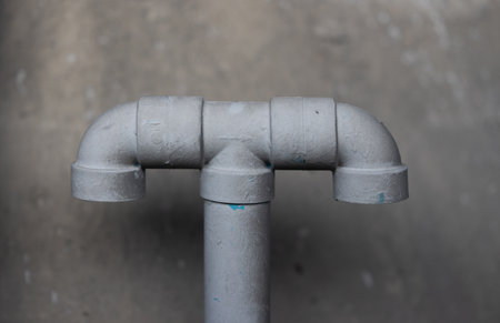 toilet pipe end opening from floor for ventilation airの写真素材