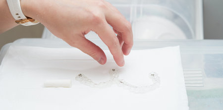 hand get invisalign teeth denture for retainer mouth smile