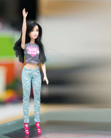 Bangkok,Thailand,Mar 29,2021-Barbie doll in costume with decoration toy