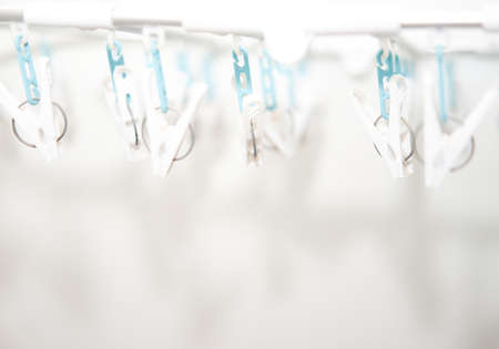 clothspin hanger for dry cloth in wind and sun,soft focusの写真素材