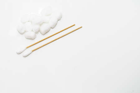cotton stick gauze bandage for wound dressing on white