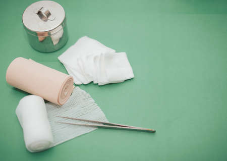roll elastic bandage gauze for first aid usingの写真素材