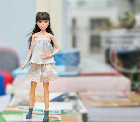 Bangkok,Thailand,Aug 30,2021-barbie dress with a strapless dress children's toysのeditorial素材