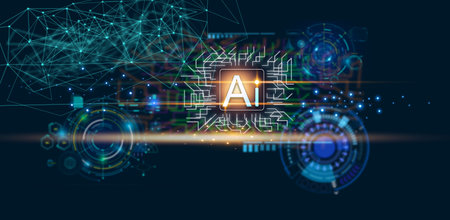 ai artificial intelligent work for human dgraphicの写真素材