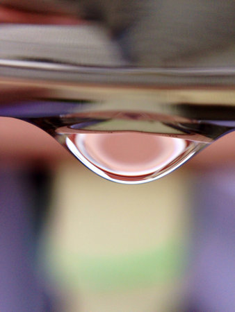 Morning dew on metal barの素材