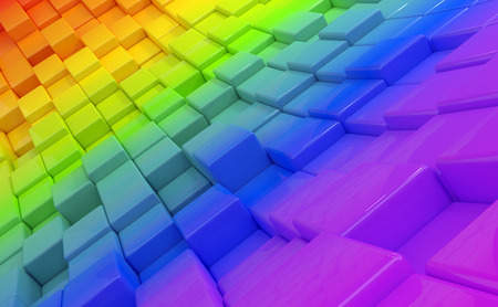 Abstract cubes. Abstract way. 3D. 3D render