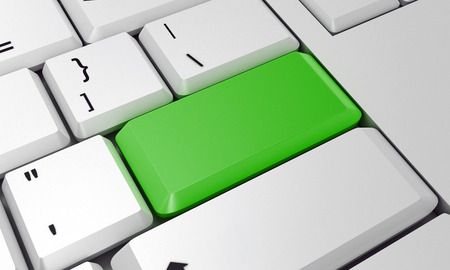 Empty key, empty button. Keyboard. 3D renderingの写真素材