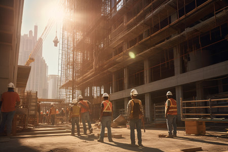 Engineer and Architect at Construction Site, Engineer and Architect concept.の素材