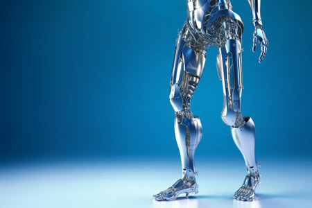 Bionic prosthetic leg. Cybernetic technologies in prosthetics. Leg prosthesis.の素材