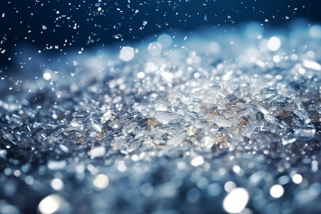 abstract background with ice crystals and bokeh effect. macroの素材