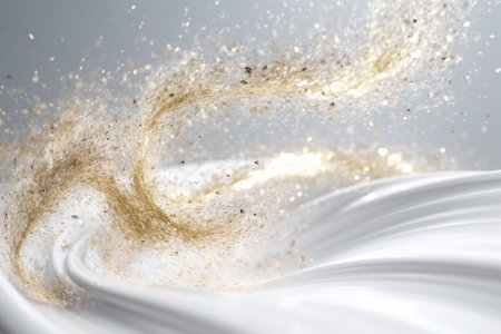 Splashes of white paint. abstract background. 3d rendering.の素材