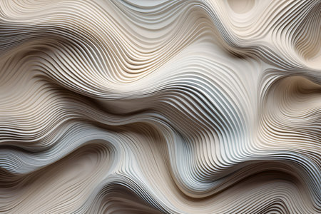 Abstract wavy background. 3d rendering, 3d illustration.の素材