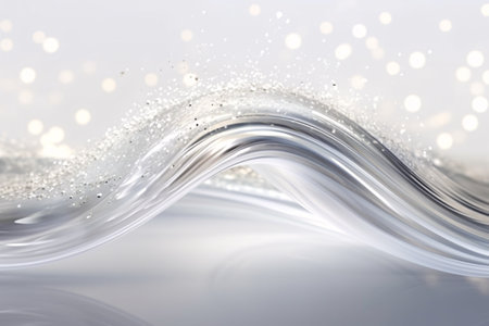 Abstract wavy background. 3d rendering, 3d illustration.の素材
