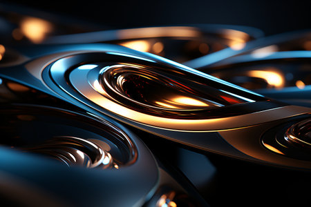 Abstract metallic background. 3d rendering,  3d illustration.の素材