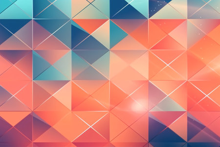 Abstract geometric background with colorful triangles. vector illustration. Eps 10.の素材