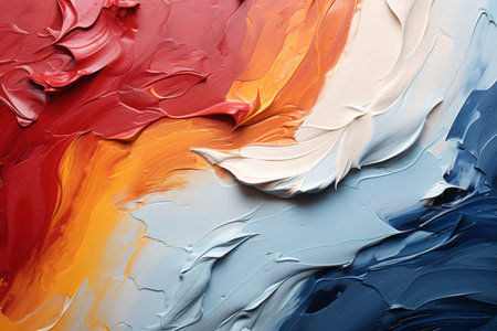 Paint strokes in different colors as a background. Close-upの素材