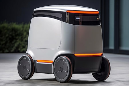 Electric car. 3d rendering. Electric vehicle. Eco transport.の素材