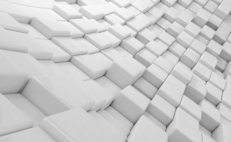 Abstract cubes. Abstract way. 3D. 3D renderの写真素材