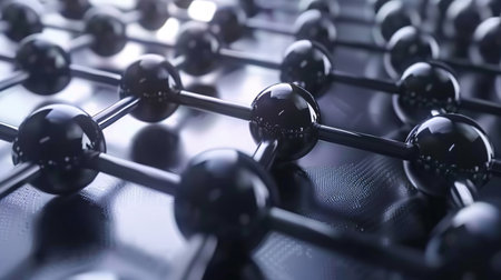 Molecular structure background. 3d illustration, 3d renderの素材