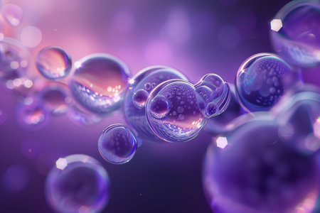abstract background with air bubbles. 3d rendering, 3d illustration.の素材