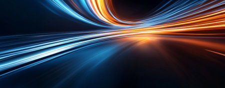 abstract background of speed motion on the road, digital fractal artの素材