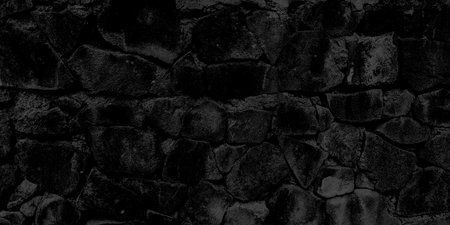 Black stone wall texture background. Black stone wall texture. Black stone wallの写真素材