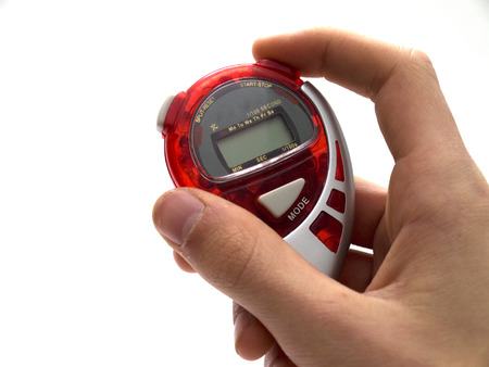 Modern stopwatch isolated on white background